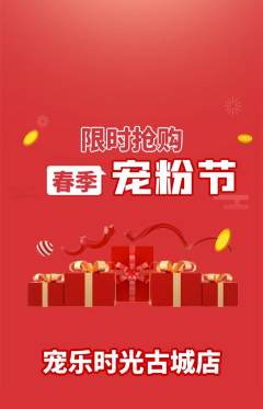 宠物店抢购单品抢购宠粉节活动配图海报
