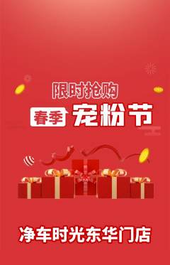 洗车抢购套组抢购宠粉节活动配图海报