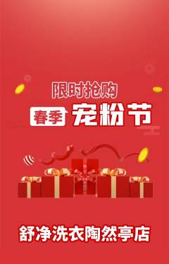 洗衣洗鞋抢购满血版宠粉节活动配图海报