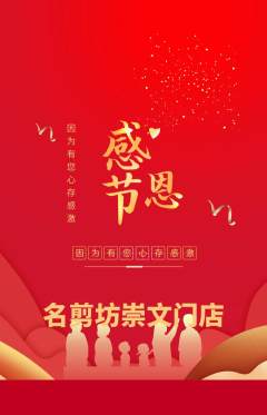 美发抢购满血版感恩节活动配图海报