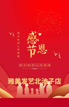 美发抢购自选套组抢购感恩节活动配图海报