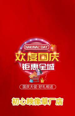 婚纱摄影抢购单品抢购国庆节活动配图海报