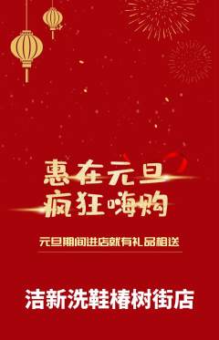 洗衣洗鞋抢购单品抢购元旦活动配图海报