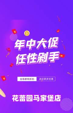 幼儿园抢购单品抢购年中大促活动配图海报