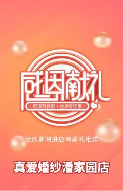 婚纱摄影抢购单品抢购感恩节活动配图海报