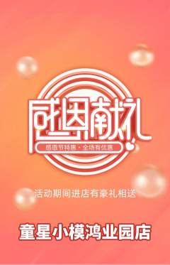 少儿模特抢购多单品抢购感恩节活动配图海报