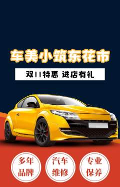 洗车抢购单品抢购双11活动配图海报