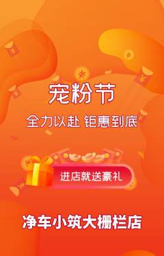 洗车抢购自选套组抢购宠粉节活动配图海报