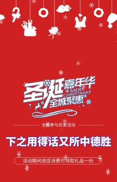 羽毛球馆抢购单品抢购圣诞节活动配图海报