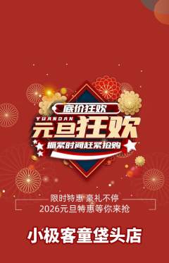 少儿编程抢购满血版元旦活动配图海报