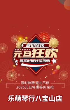 少儿乐器抢购套组抢购元旦活动配图海报
