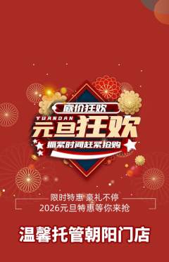 晚托班抢购多单品抢购元旦活动配图海报