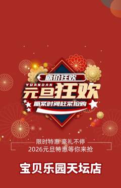 晚托班抢购单品抢购元旦活动配图海报