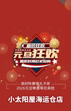 早教抢购单品抢购元旦活动配图海报