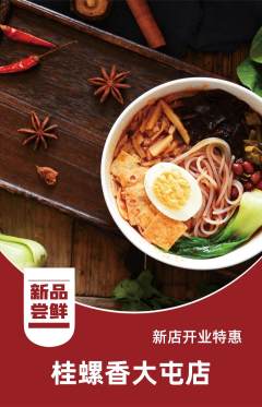 螺蛳粉抢购自选套组抢购新店开业活动配图海报