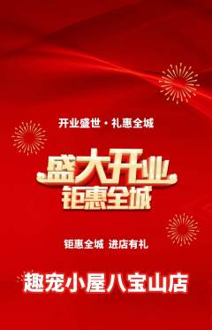 宠物店抢购自选套组抢购新店开业活动配图海报
