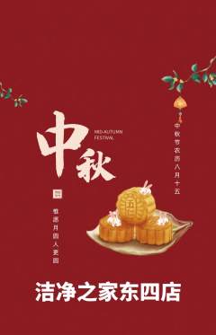 洗衣洗鞋抢购单品抢购中秋节活动配图海报