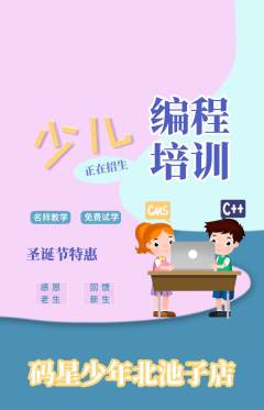 少儿编程抢购多单品抢购圣诞节活动配图海报