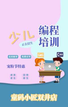 少儿编程抢购自选套组抢购宠粉节活动配图海报