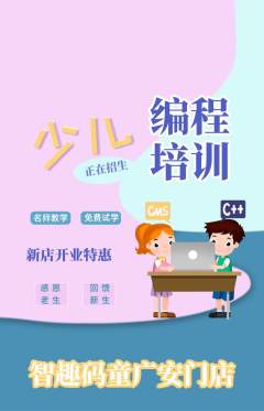 少儿编程抢购单品抢购新店开业活动配图海报