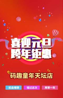 少儿编程抢购满血版元旦活动配图海报