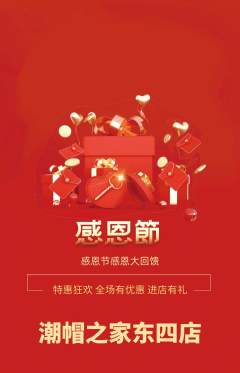 服饰鞋帽抢购单品抢购感恩节活动配图海报