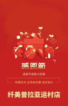 普拉提抢购满血版感恩节活动配图海报