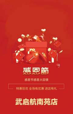 跆拳道抢购多单品抢购感恩节活动配图海报