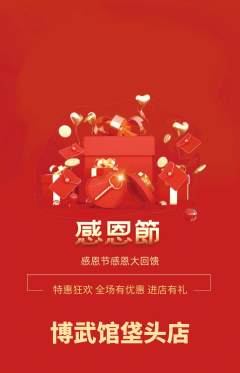 跆拳道抢购套组抢购感恩节活动配图海报