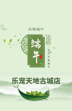 宠物店抢购多单品抢购端午节活动配图海报