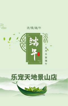 宠物店抢购自选套组抢购端午节活动配图海报