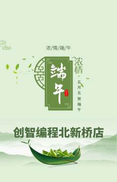 少儿编程抢购单品抢购端午节活动配图海报