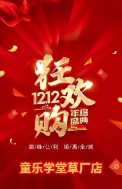 早教抢购多单品抢购双12活动配图海报