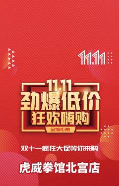 拳击格斗抢购满血版双11活动配图海报