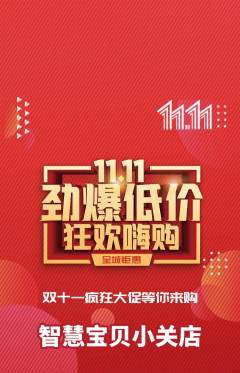早教抢购多单品抢购双11活动配图海报