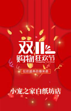 宠物店抢购套组抢购双11活动配图海报