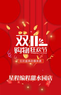 少儿编程抢购套组抢购双11活动配图海报