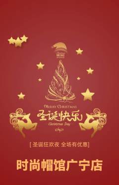服饰鞋帽抢购自选套组抢购圣诞节活动配图海报
