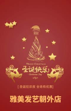 美发抢购自选套组抢购圣诞节活动配图海报