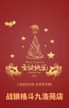 拳击格斗抢购满血版圣诞节活动配图海报