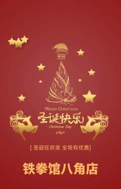 拳击格斗抢购单品抢购圣诞节活动配图海报