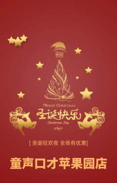 少儿口才抢购自选套组抢购圣诞节活动配图海报