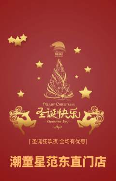 少儿模特抢购满血版圣诞节活动配图海报