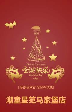 少儿模特抢购单品抢购圣诞节活动配图海报