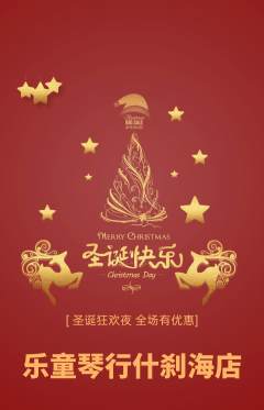 少儿乐器抢购自选套组抢购圣诞节活动配图海报