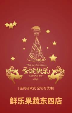 生鲜水果抢购套组抢购圣诞节活动配图海报
