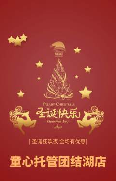晚托班抢购自选套组抢购圣诞节活动配图海报