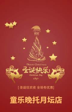晚托班抢购单品抢购圣诞节活动配图海报