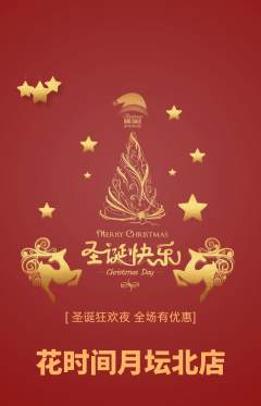 鲜花店抢购自选套组抢购圣诞节活动配图海报