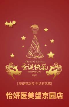 医疗美容抢购自选套组抢购圣诞节活动配图海报